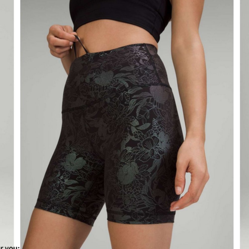 Lululemon Wunder Train High-Rise Short 6" *Foil - Flourish Black Iridescent - 6